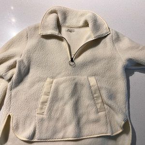Madewell Sherpa quarter zip